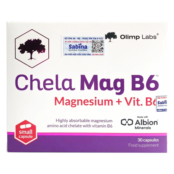 Thực phẩm bảo vệ sức khỏe Olimp Labs Chela-Mag B6 cho người trưởng thành (30 viên)