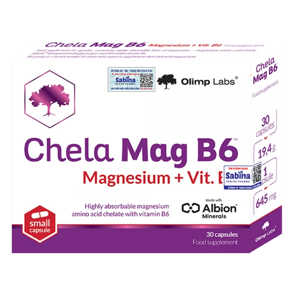 Thực phẩm bảo vệ sức khỏe Olimp Labs Chela-Mag B6 cho người trưởng thành (30 viên)