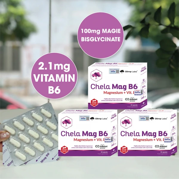 Thực phẩm bảo vệ sức khỏe Olimp Labs Chela-Mag B6 cho người trưởng thành (30 viên)