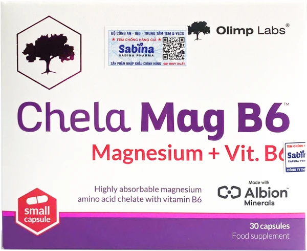 Thực phẩm bảo vệ sức khỏe Olimp Labs Chela-Mag B6 cho người trưởng thành (30 viên)