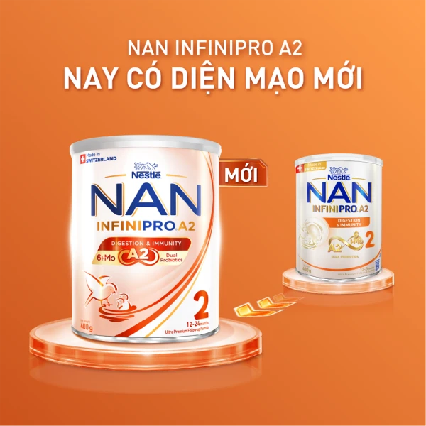 SPDDCT Nestlé NAN InfiniPro A2 2 400g (1-2 tuổi) (6HMO)