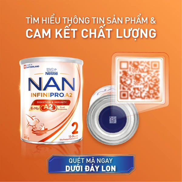 SPDDCT Nestlé NAN InfiniPro A2 2 400g (1-2 tuổi) (6HMO)