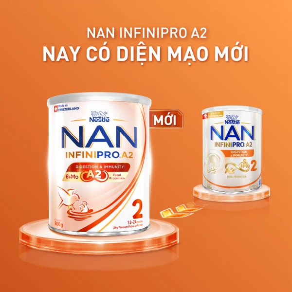 SPDDCT Nestlé NAN InfiniPro A2 2 800g (1-2 tuổi) (6HMO)