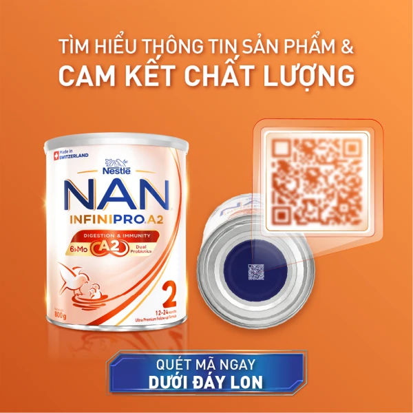 SPDDCT Nestlé NAN InfiniPro A2 2 800g (1-2 tuổi) (6HMO)