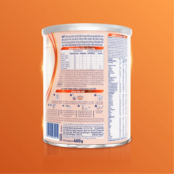 Sữa Nestlé NAN INFINIPRO A2 số 1 cho bé 0-12 tháng (400g)