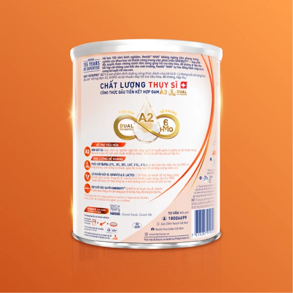 Sữa Nestlé NAN INFINIPRO A2 số 1 cho bé 0-12 tháng (800g)