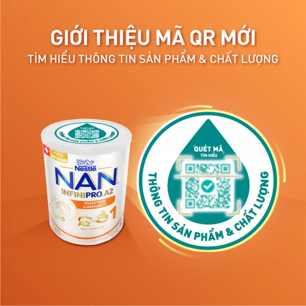 Sữa Nestlé NAN INFINIPRO A2 số 1 cho bé 0-12 tháng (800g)