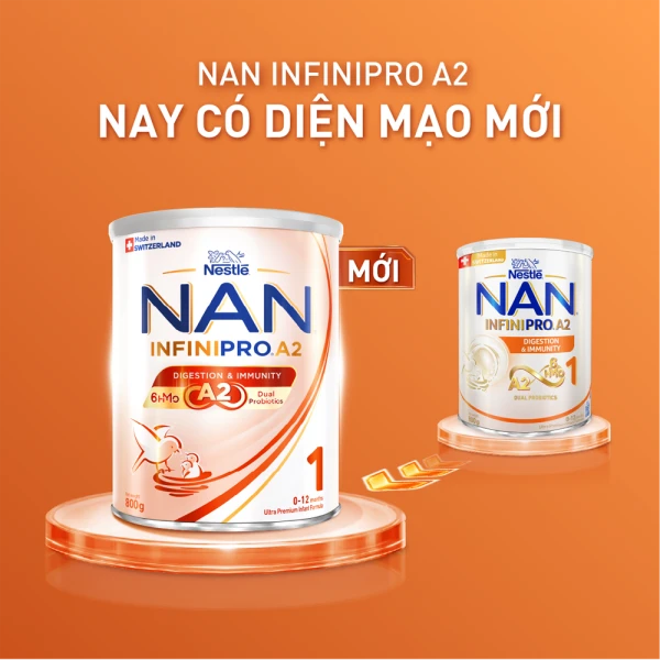 Sữa Nestlé NAN INFINIPRO A2 số 1 cho bé 0-12 tháng (800g)