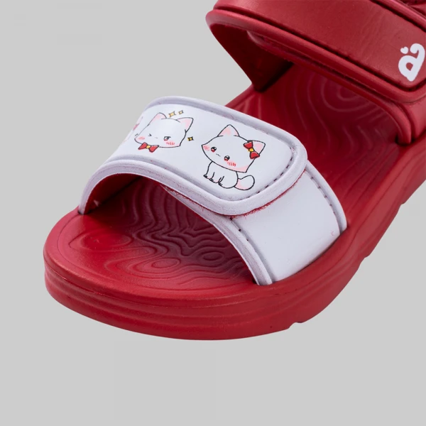 Sandal bé gái Animo A2608_JK002 (17-23,Đỏ-Trắng)