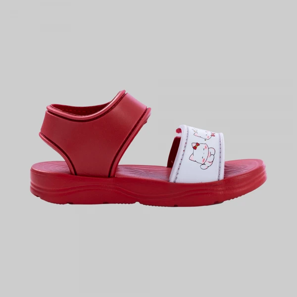 Sandal bé gái Animo A2608_JK002 (17-23,Đỏ-Trắng)