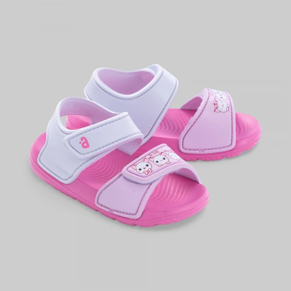 Sandal bé gái Animo A2608_JK003 (17-23,Hồng-Trắng)