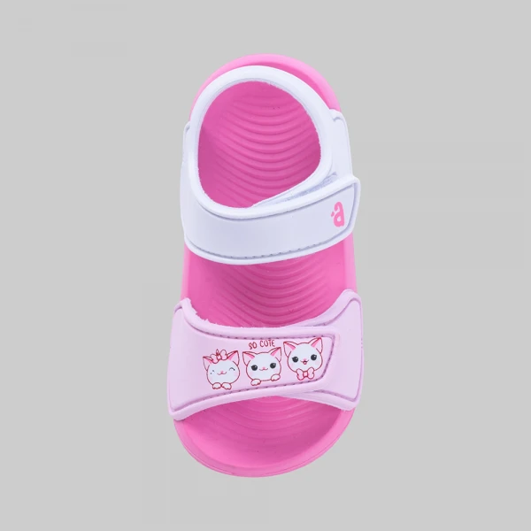 Sandal bé gái Animo A2608_JK003 (17-23,Hồng-Trắng)