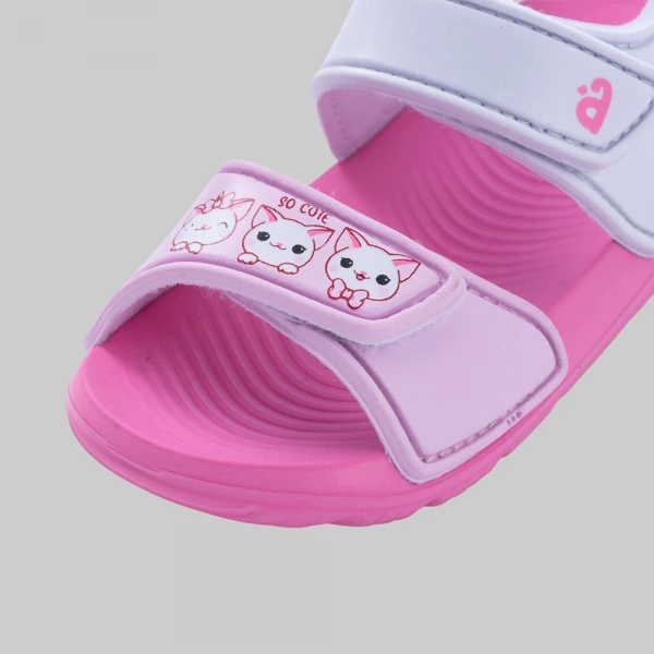 Sandal bé gái Animo A2608_JK003 (17-23,Hồng-Trắng)