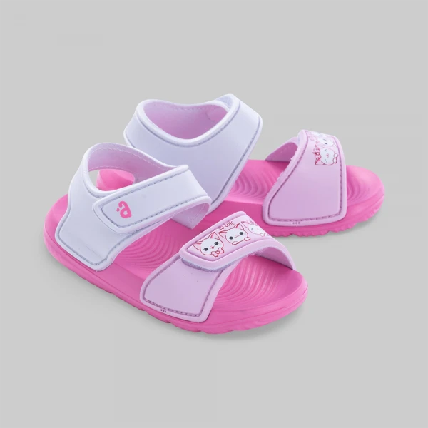 Sandal bé gái Animo A2608_JK003 (17-23,Hồng-Trắng)
