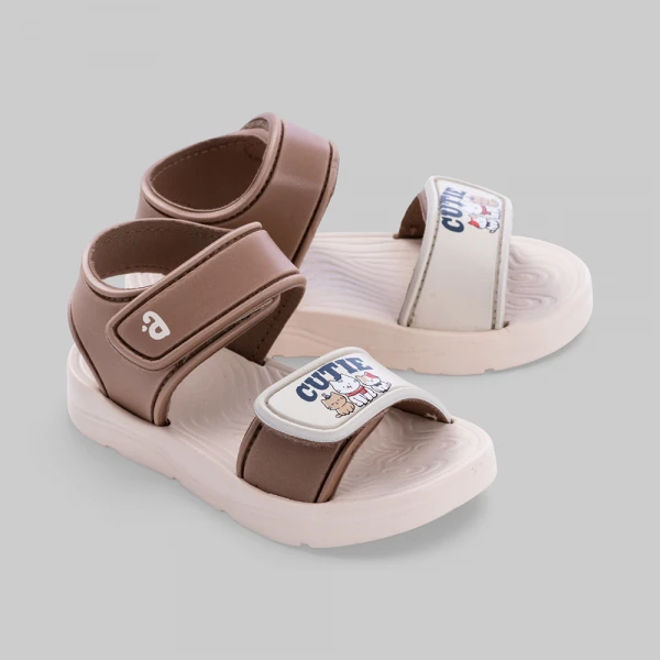 Sandal bé trai Animo A2607_JK006 (17-23,Trắng-Nâu)