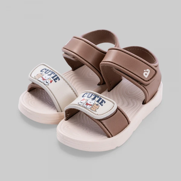 Sandal bé trai Animo A2607_JK006 (17-23,Trắng-Nâu)