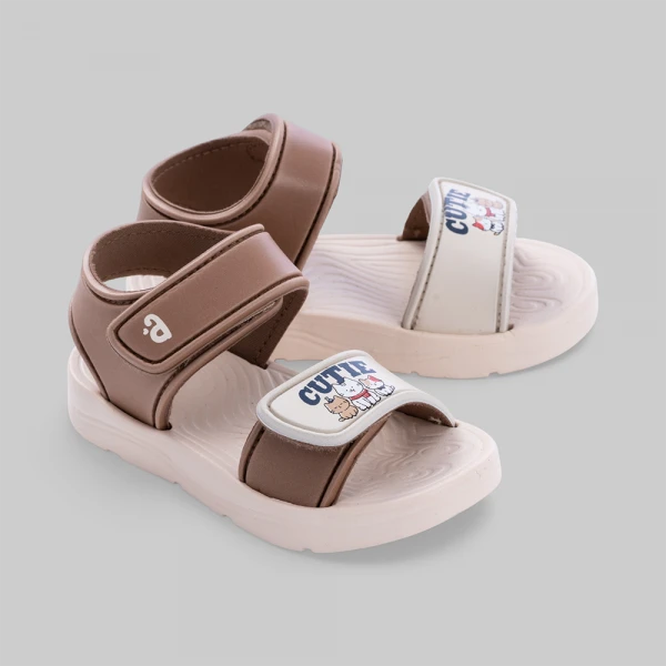 Sandal bé trai Animo A2607_JK006 (17-23,Trắng-Nâu)