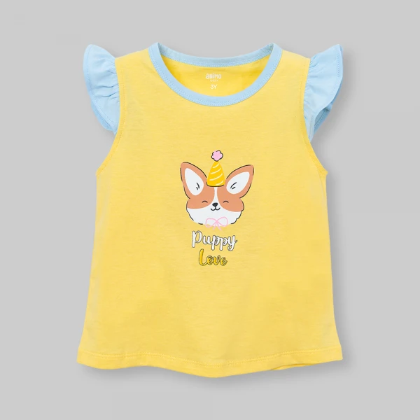 Bộ bé gái ngắn Animo Easy FW26 TX0826032 (1Y-4Y,Vàng-dương)