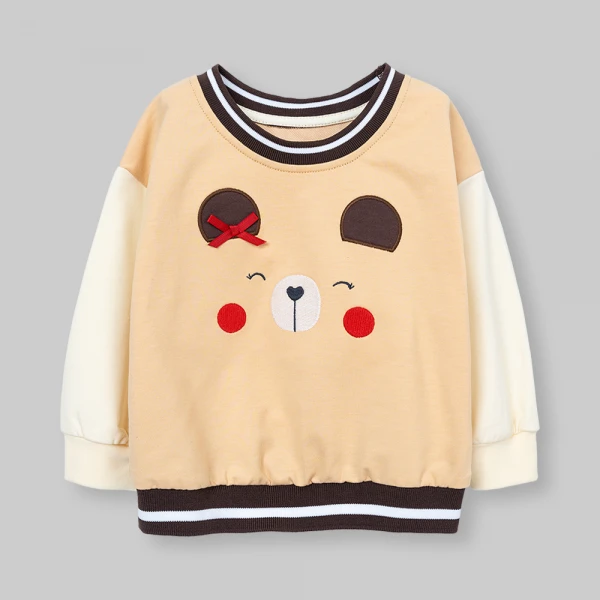 Bộ đông áo tay dài chân váy Animo gấu nâu FW26 TX0726044 (1Y-4Y,Be-Nâu)