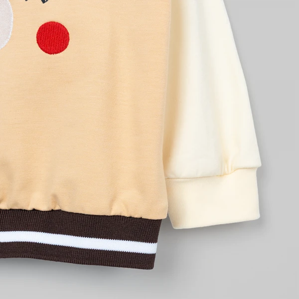 Bộ đông áo tay dài chân váy Animo gấu nâu FW26 TX0726044 (1Y-4Y,Be-Nâu)