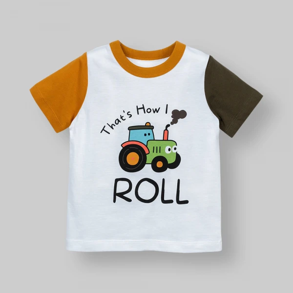 Bộ bé trai ngắn Animo Easy FW26 VD0926029 (1-4Y,Trắng-Rêu)