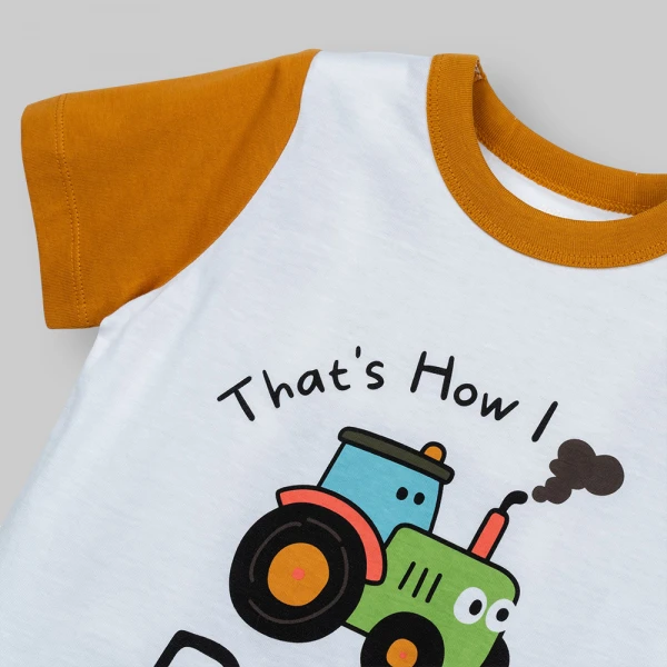 Bộ bé trai ngắn Animo Easy FW26 VD0926029 (1-4Y,Trắng-Rêu)