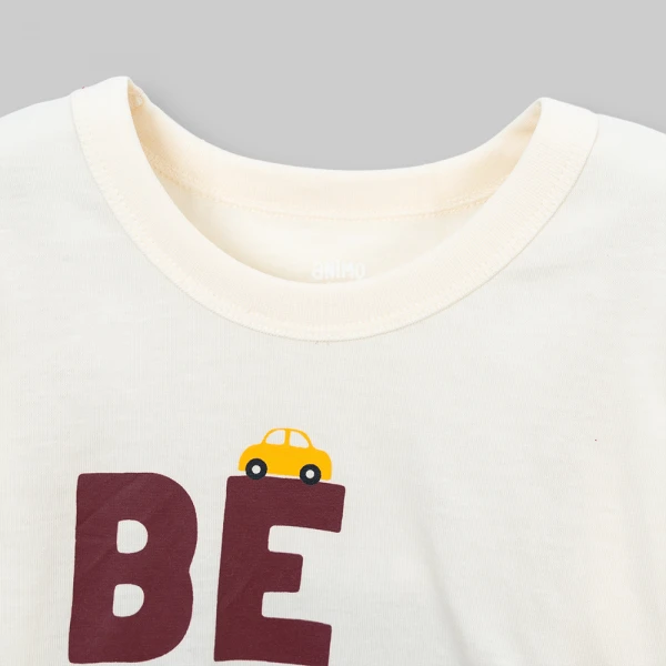 Bộ bé trai dài Animo Easy FW26 HN0826053 (1-4Y,Kem-Tía)