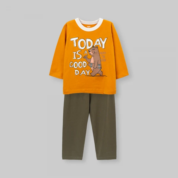 Bộ bé trai dài Animo Easy FW26 VD0926033 (1-4Y,Vàng-Rêu)