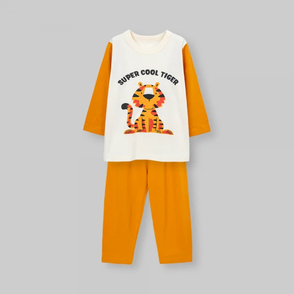 Bộ bé trai dài Animo Easy FW26 VD0926034 (1-4Y,Kem-Vàng)