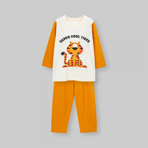 Bộ bé trai dài Animo Easy FW26 VD0926034 (1-4Y,Kem-Vàng)
