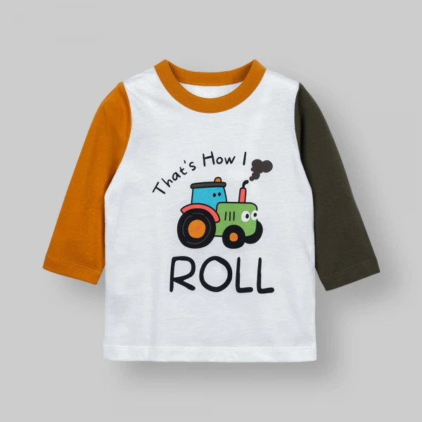 Bộ bé trai dài Animo Easy FW26 VD0926035 (1-4Y,Trắng-Rêu)