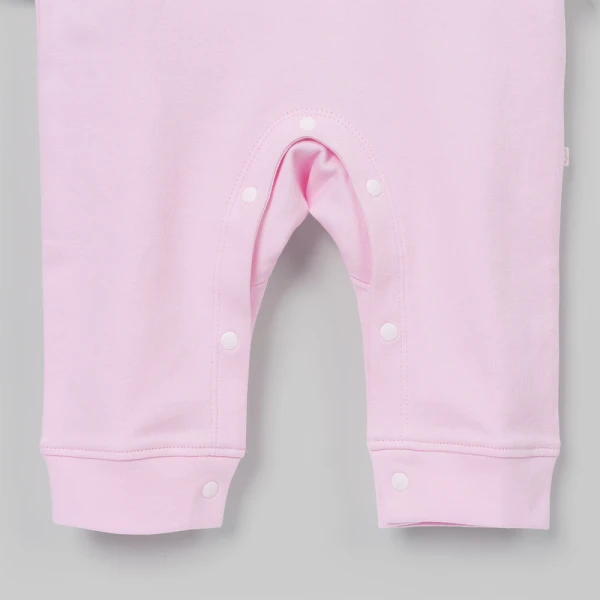 Bodysuit đông bé gái dài Animo Flowers FW26 VD0726060 (0-12M,Trắng-Hồng)
