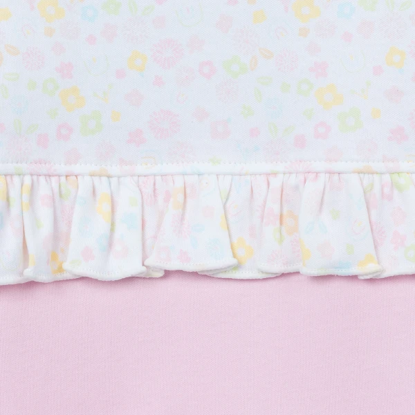 Bodysuit đông bé gái dài Animo Flowers FW26 VD0726060 (0-12M,Trắng-Hồng)