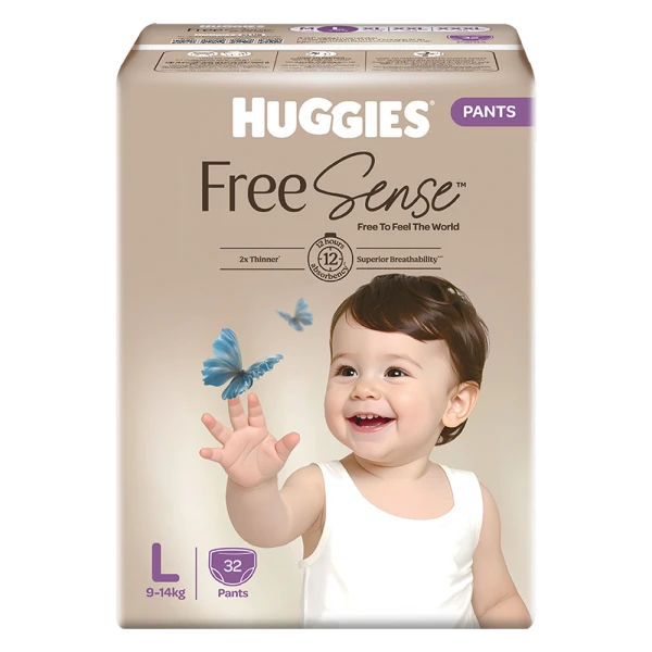 Tã quần Huggies Free Sense size L 32 miếng (9-14kg)