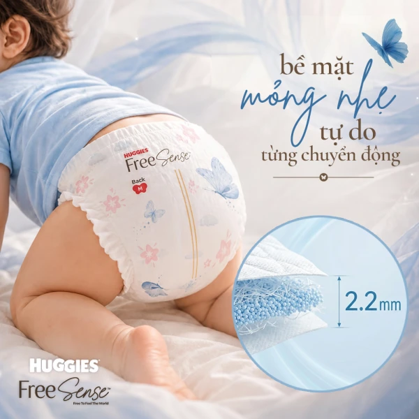 Tã quần Huggies Free Sense size L 32 miếng (9-14kg)