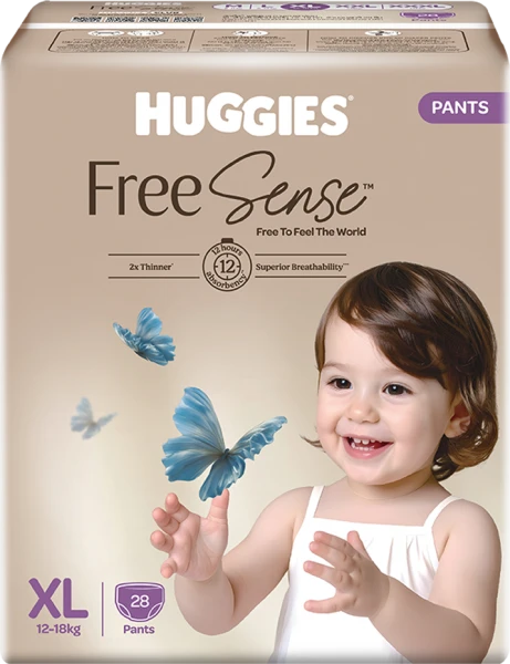Tã quần Huggies Free Sense size XL 28 miếng (12-18kg)