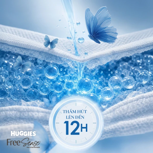 Tã quần Huggies Free Sense size XXL 22 miếng (>15kg)