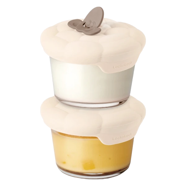 Hộp Đựng Thức Ăn Cho Bé Locknlock - 150ml x 2 Hộp - Màu Ngà - LNG058S2IVY