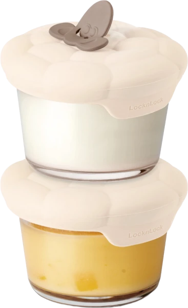 Hộp Đựng Thức Ăn Cho Bé Locknlock - 150ml x 2 Hộp - Màu Ngà - LNG058S2IVY