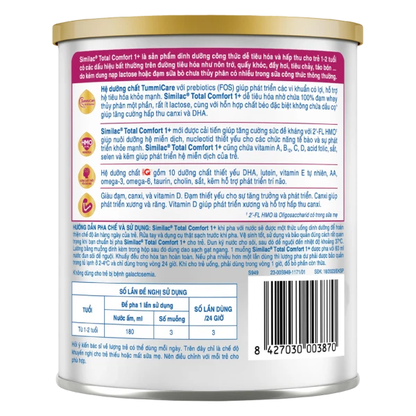 SPDDCT Similac Total Comfort 1  360g (1-2 tuổi)
