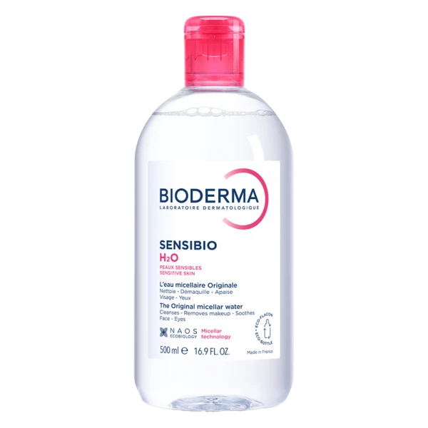 Dung dịch làm sạch và tẩy trang Micellar cho da thường và da nhạy cảm Bioderma Sensibio H2O 500ml