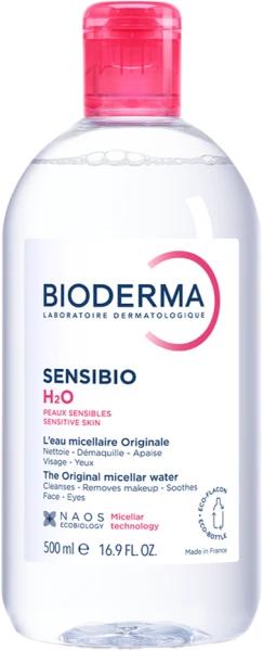 Dung dịch làm sạch và tẩy trang Micellar cho da thường và da nhạy cảm Bioderma Sensibio H2O 500ml