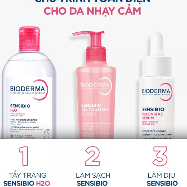 Gel rửa mặt tạo bọt cho da nhạy cảm Bioderma Sensibio Gel Moussant 200ml