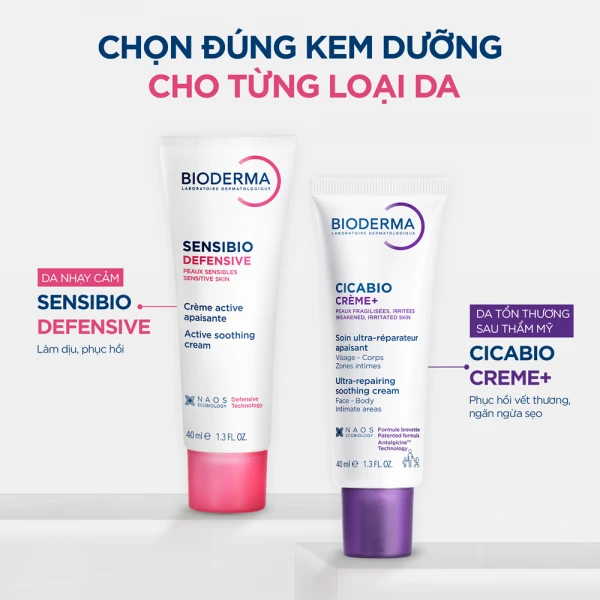 Kem dưỡng ẩm và làm dịu da, dành cho da nhạy cảm Bioderma Sensibio Defensive 40ml