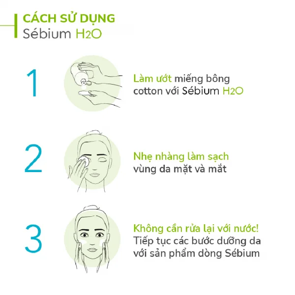 Dung dịch làm sạch và tẩy trang Micellar cho da hỗn hợp và da dầu Bioderma Sébium H2O 100ml