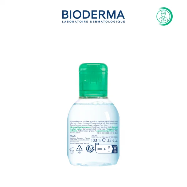 Dung dịch làm sạch và tẩy trang Micellar cho da hỗn hợp và da dầu Bioderma Sébium H2O 100ml