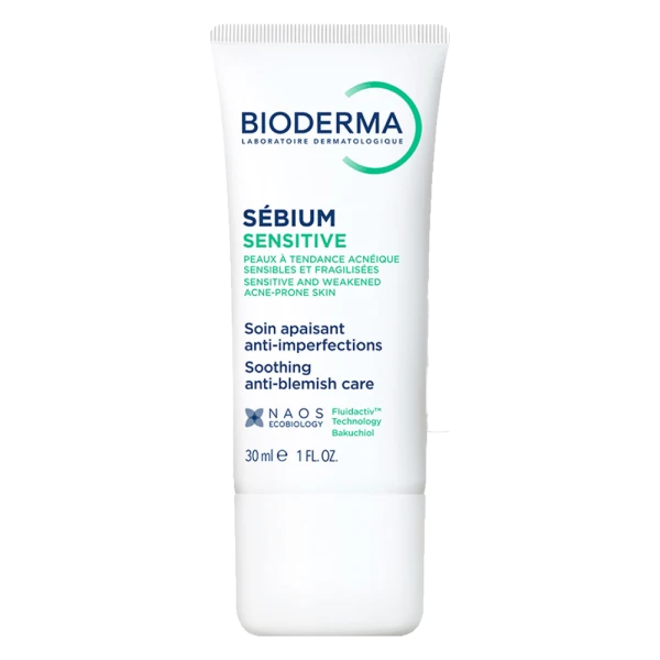 Kem dưỡng giảm mụn cho da mụn viêm nhạy cảm Bioderma Sébium Sensitive - 30 ml