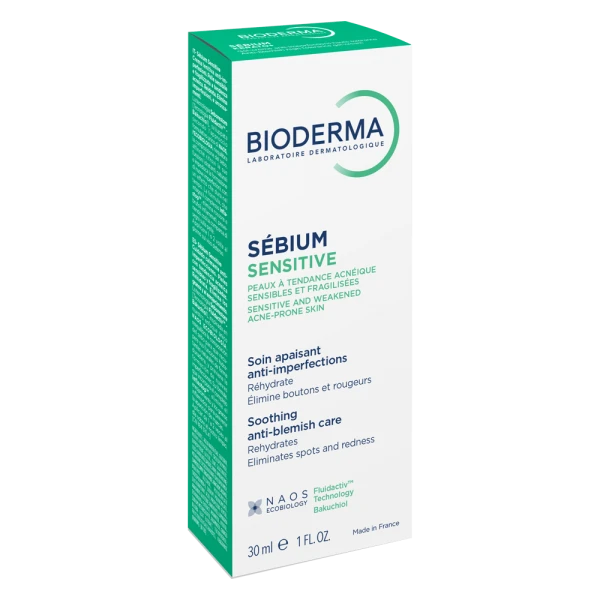 Kem dưỡng giảm mụn cho da mụn viêm nhạy cảm Bioderma Sébium Sensitive - 30 ml
