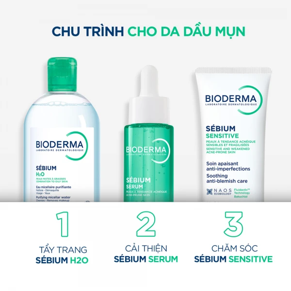 Kem dưỡng giảm mụn cho da mụn viêm nhạy cảm Bioderma Sébium Sensitive - 30 ml