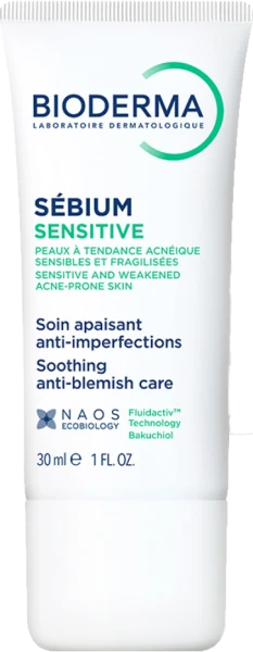 Kem dưỡng giảm mụn cho da mụn viêm nhạy cảm Bioderma Sébium Sensitive - 30 ml